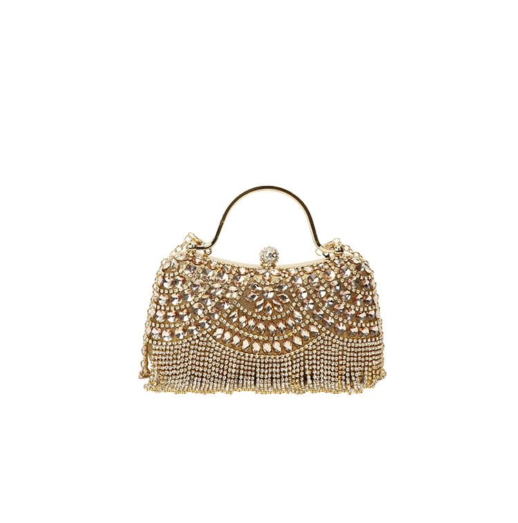 Chain Tasseled Bag Rhinestone Crossbody