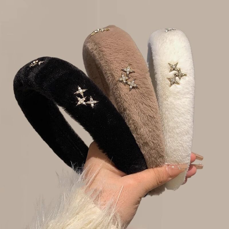 Headband Rhinestone Star Fluffy