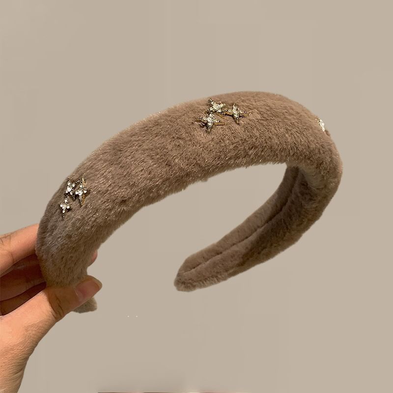 Headband Rhinestone Star Fluffy