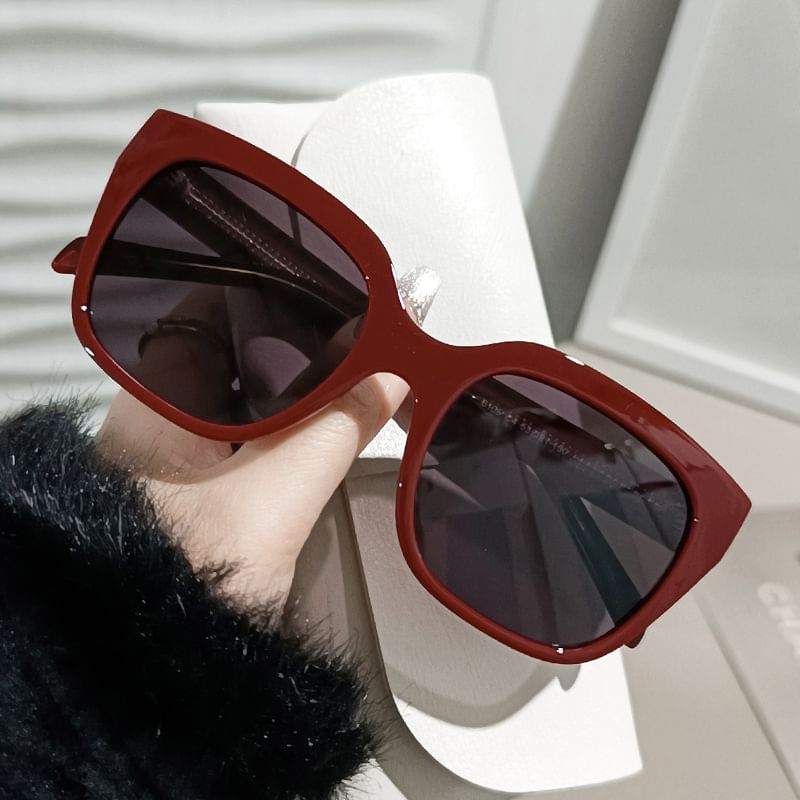 Square Sunglasses Plain Oversized