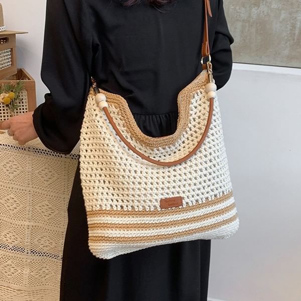 Striped Tote Bag Woven