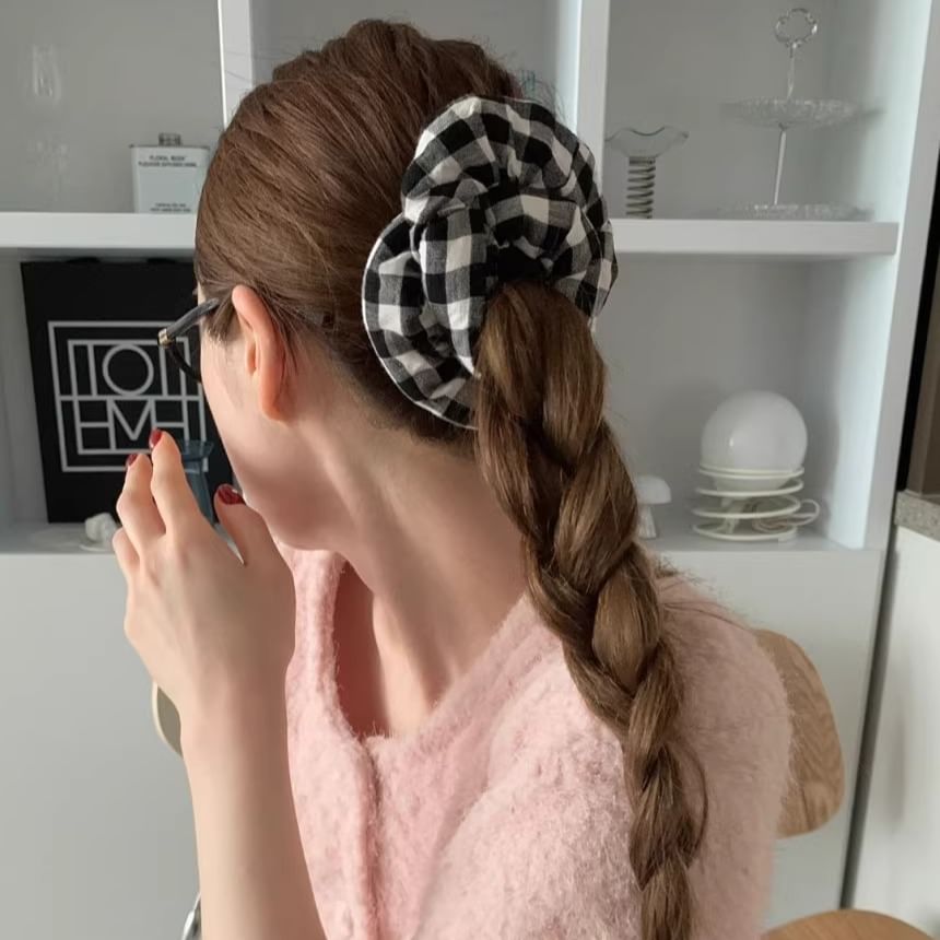 Padded Plaid Scrunchie