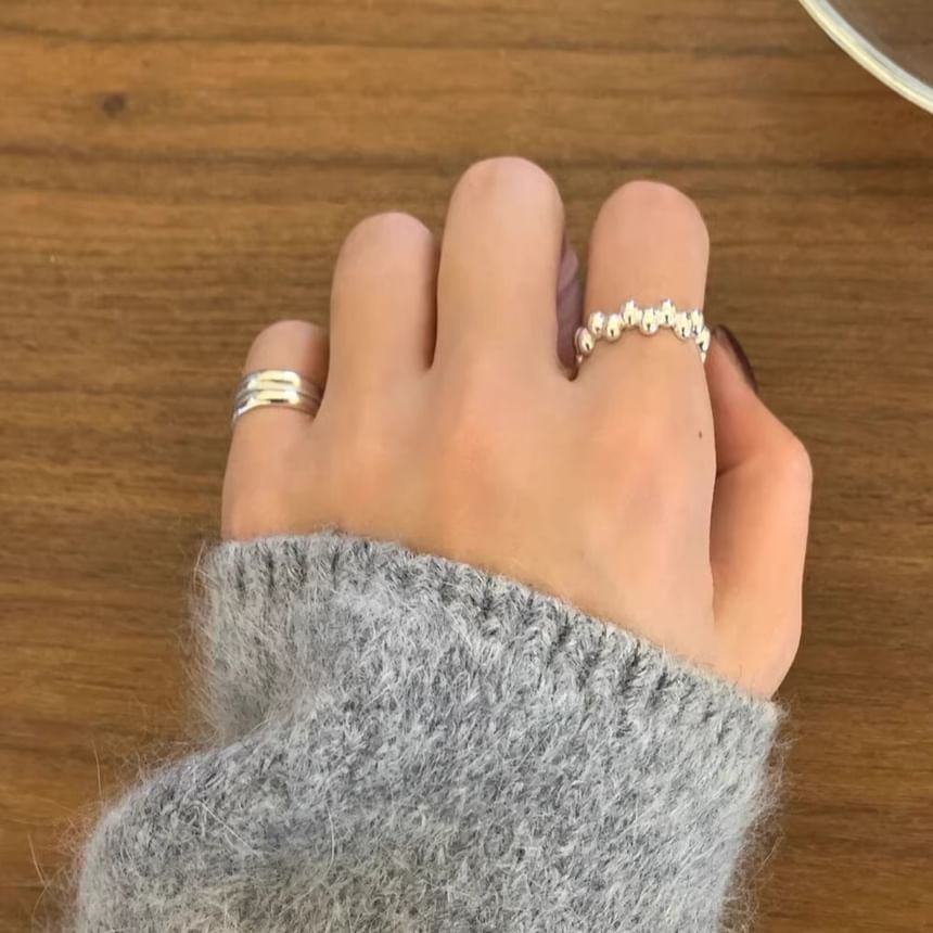 Glossy Ring Open 925 Silver Sterling