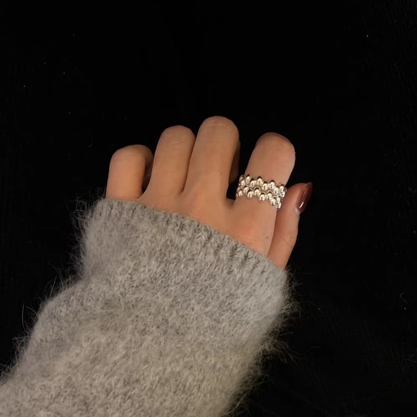 Glossy Ring Open 925 Silver Sterling