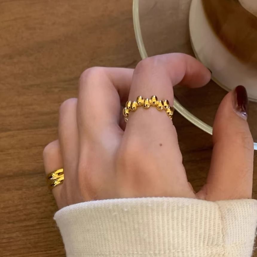 Glossy Ring Open 925 Silver Sterling