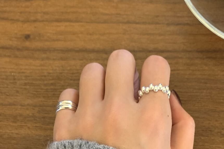 Glossy Ring Open 925 Silver Sterling