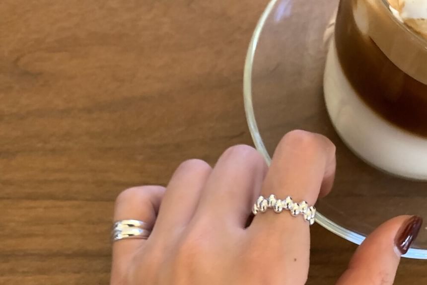 Glossy Ring Open 925 Silver Sterling