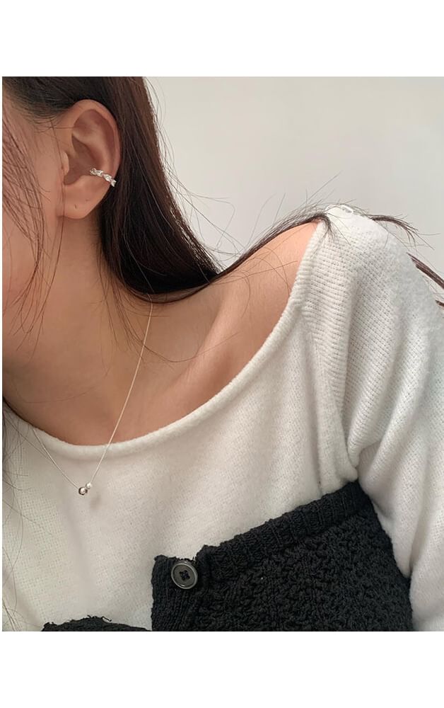 Sterling Silver Ball Pearl Faux 925 Necklace