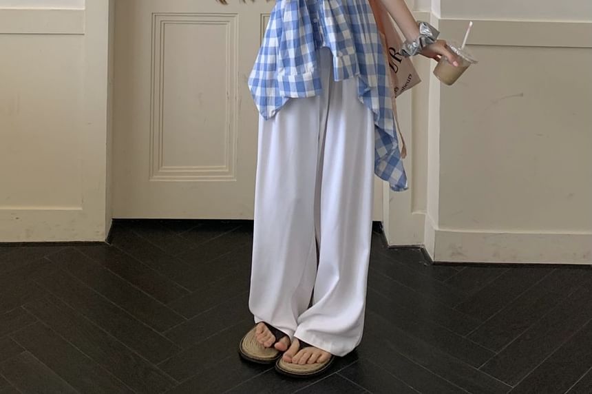 Asymmetrical Tube Top Plaid