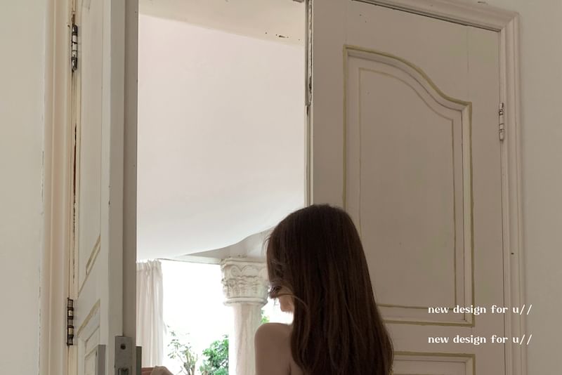 Asymmetrical High T-Shirt Off-Shoulder Plain Tiered Ruched Rise A-Line Mini Skirt / Slim Long-Sleeve Fit