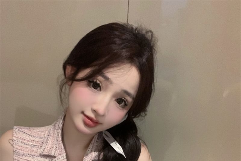 Lapel Crop Vest Collared Sleeveless