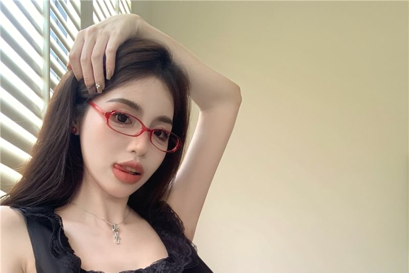 Neck Sleeveless Skirt Frill Square Top Trim / Mini Plain Dotted