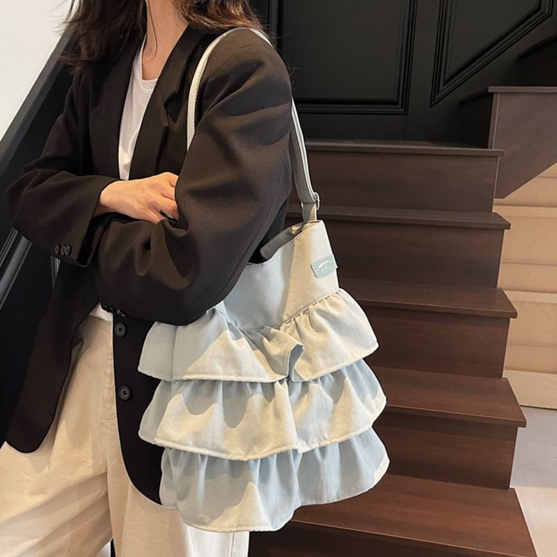 Bag Ruffle Plain Tote