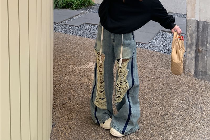 Contrast Pullover Waist Off-Shoulder Trim Plain / Drawstring