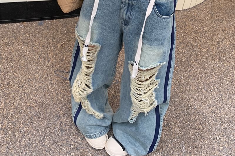 Contrast Pullover Waist Off-Shoulder Trim Plain / Drawstring