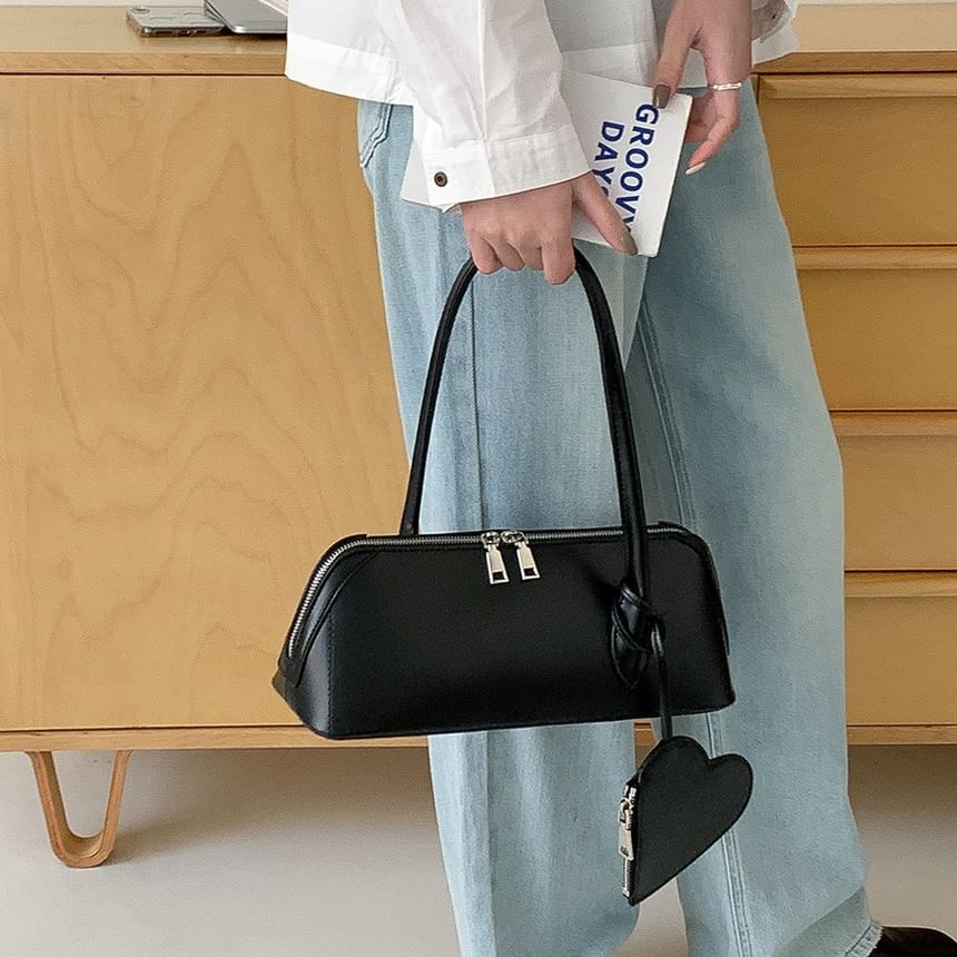 Bag Coin Heart Purse Set: Faux Leather Shoulder +