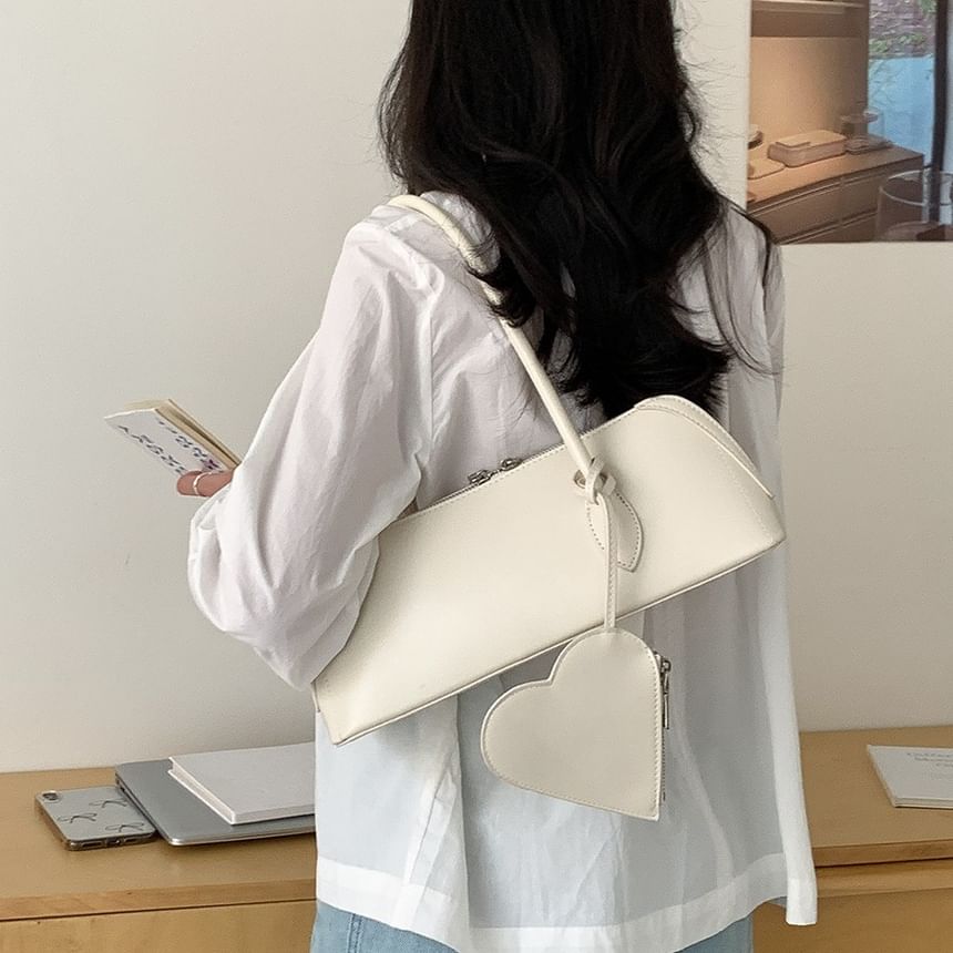 Bag Coin Heart Purse Set: Faux Leather Shoulder +