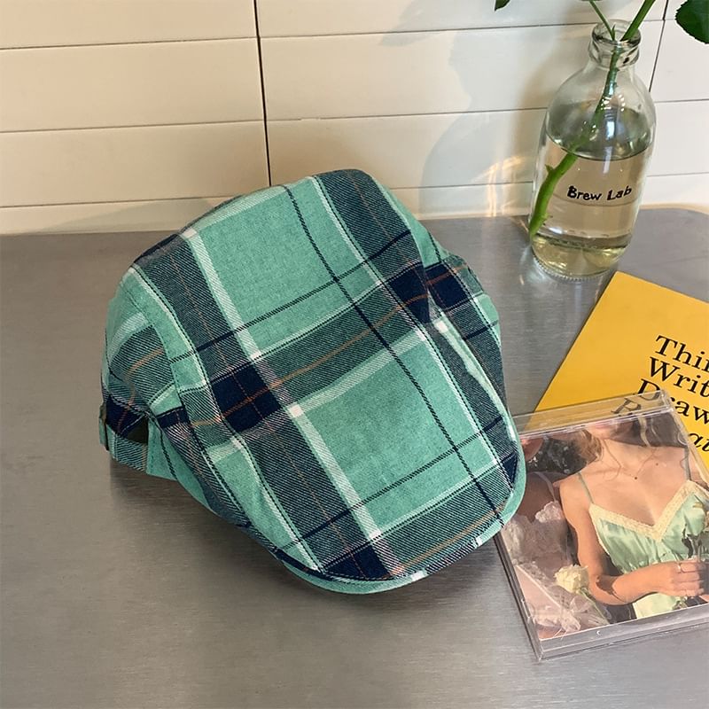Plaid Newsboy Cap