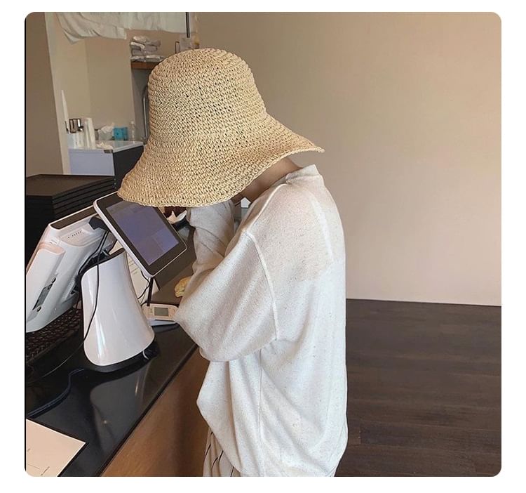 Plain Straw Sun Hat