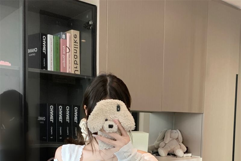 Set: Crop Scoop Plain Cable Top Cardigan Neck + Knit Sleeveless