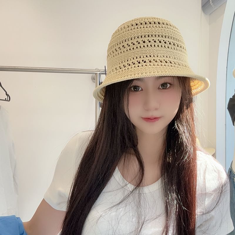 Straw Plain Cloche Hat