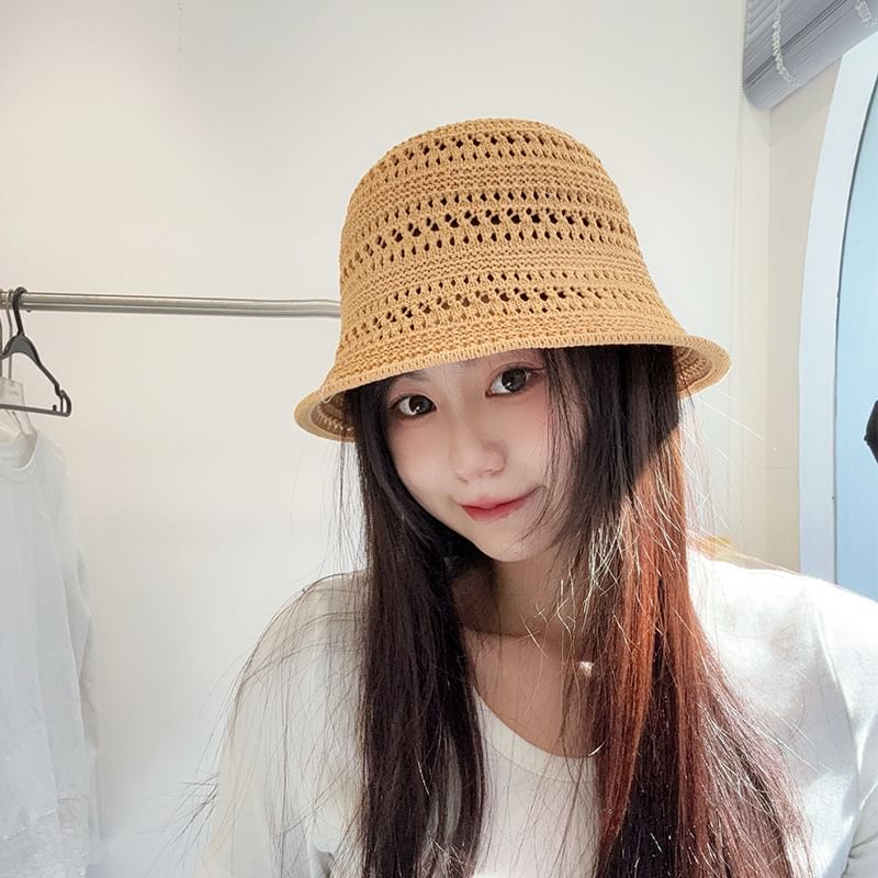 Straw Plain Cloche Hat