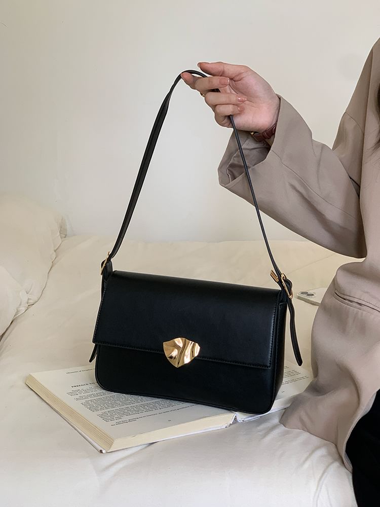 Leather Faux Bag Shoulder Flap