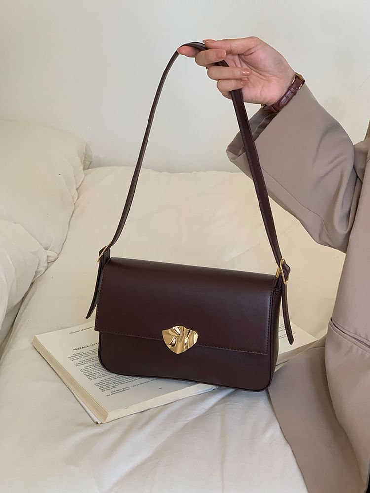 Leather Faux Bag Shoulder Flap