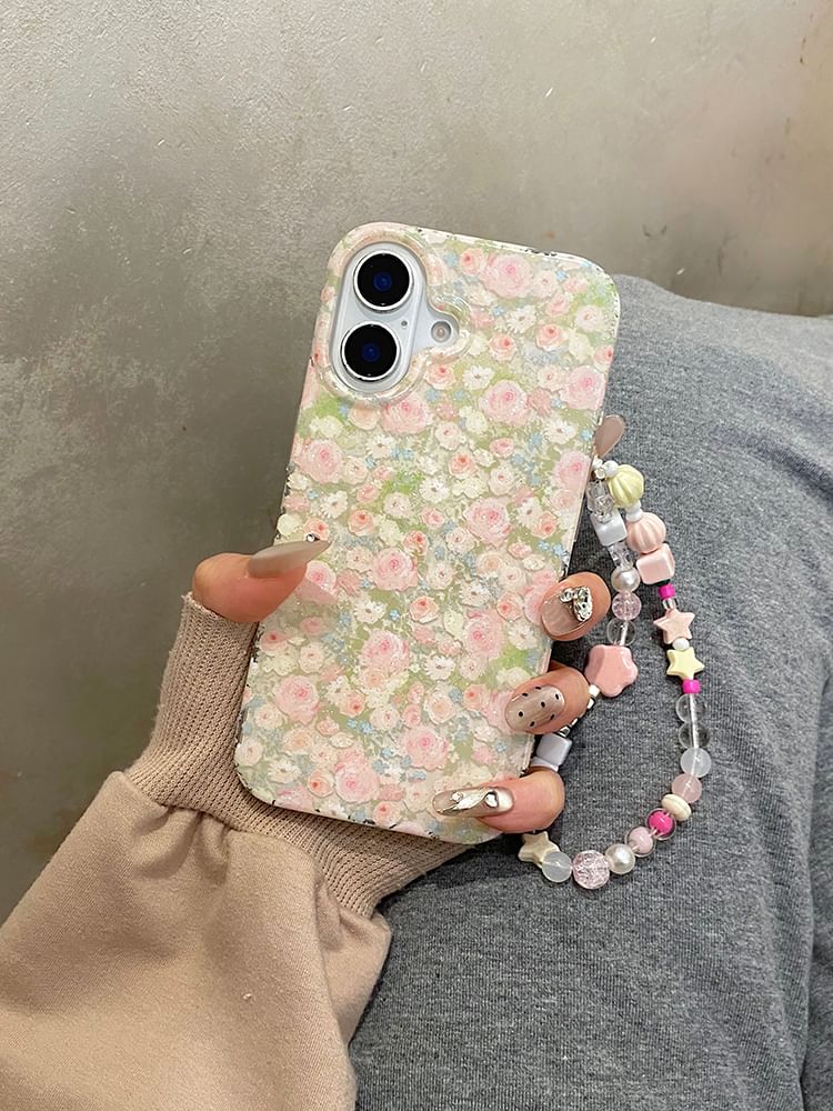 Set / Case Floral Phone Strap