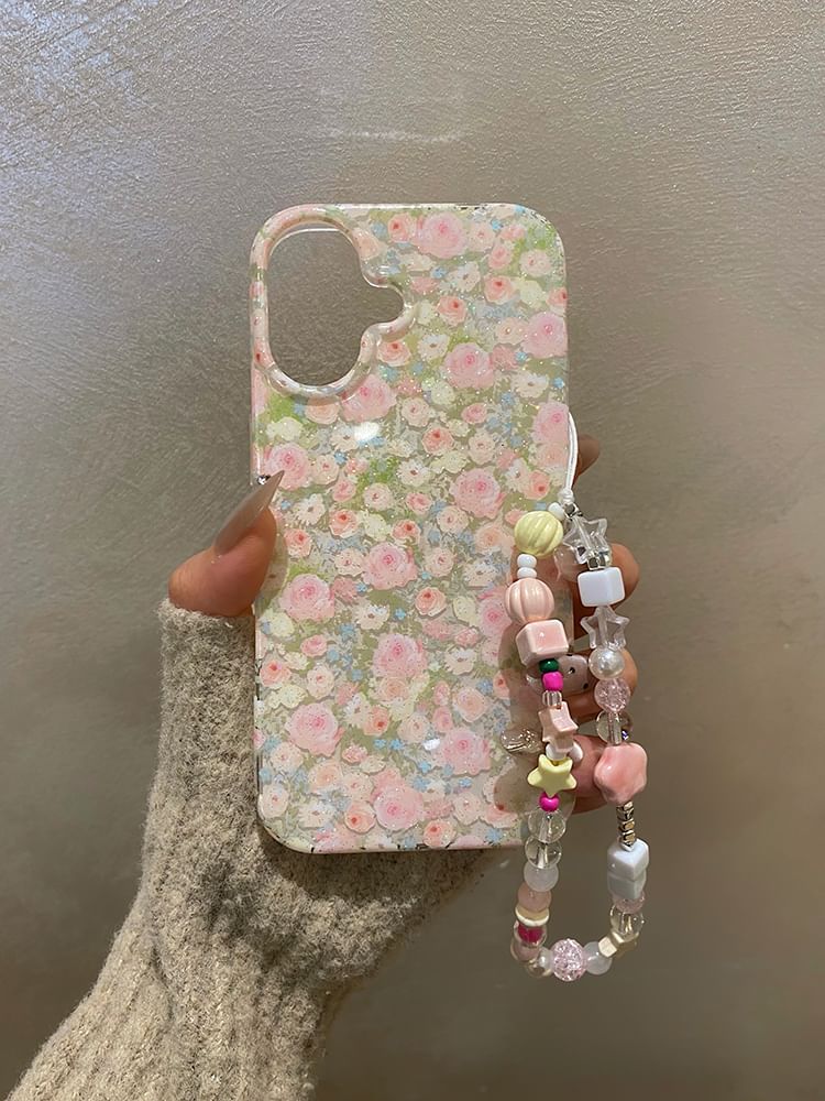 Set / Case Floral Phone Strap