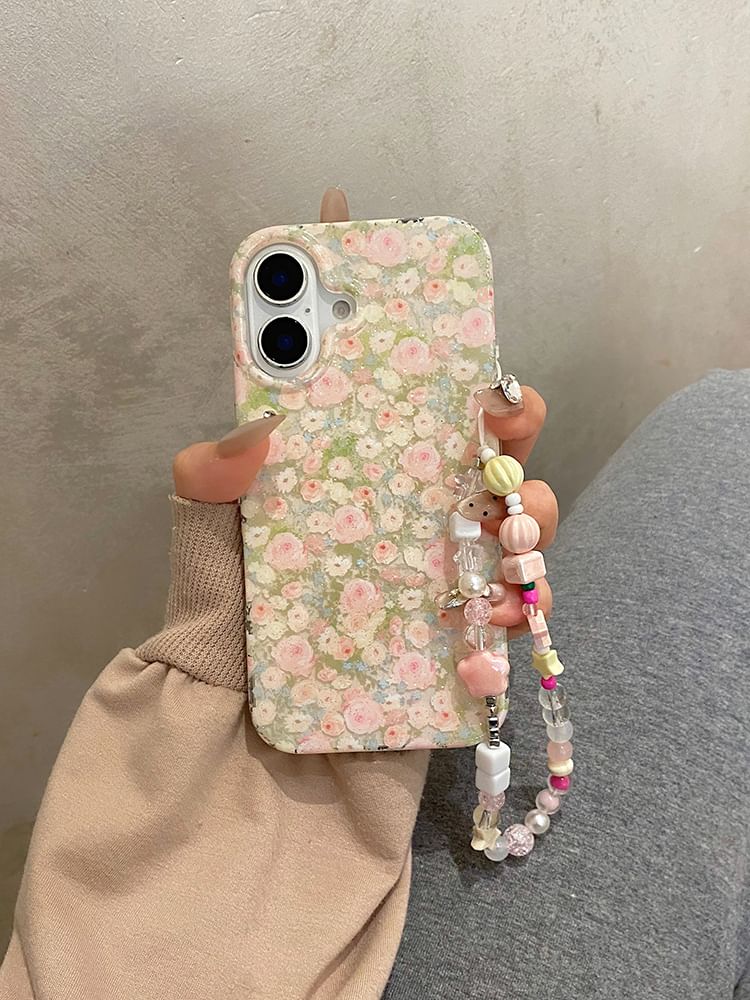 Set / Case Floral Phone Strap