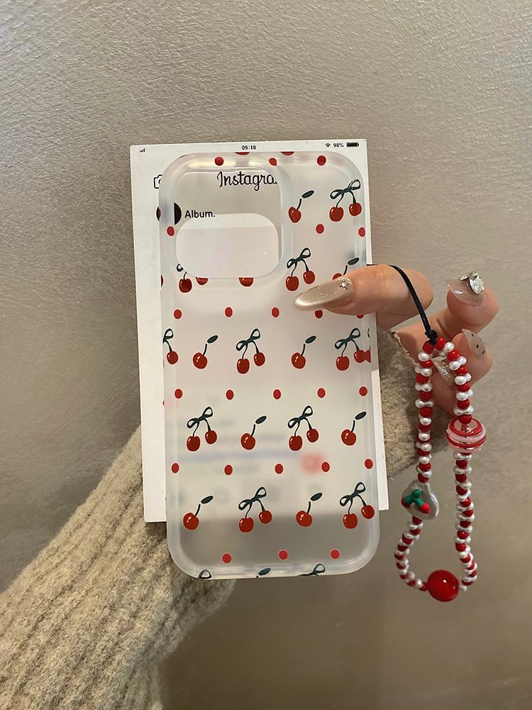 Phone Set Strap Cherry Case /
