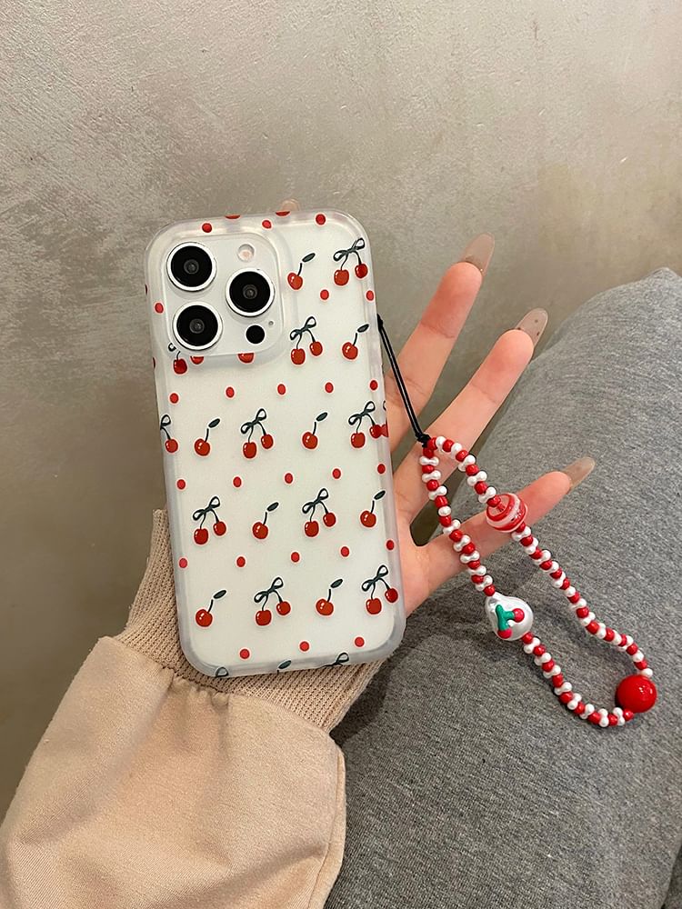 Phone Set Strap Cherry Case /