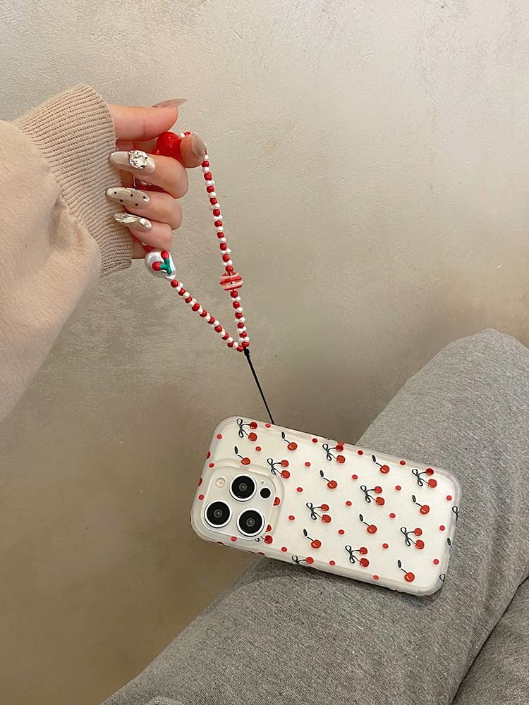 Phone Set Strap Cherry Case /