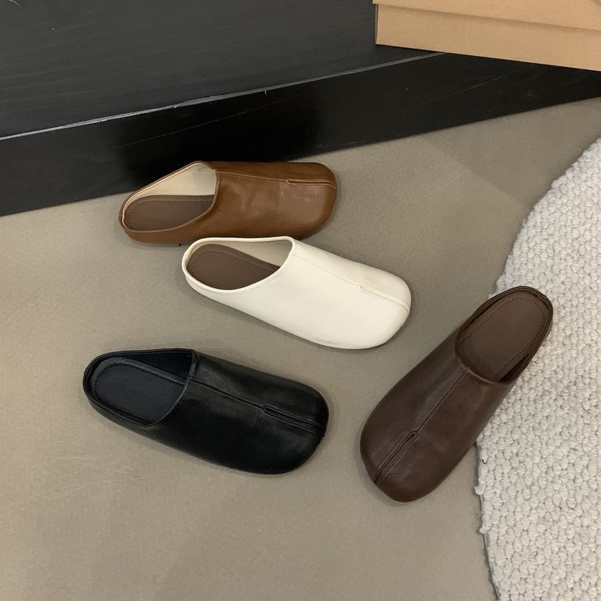 Mules Plain Faux Leather