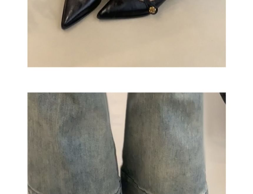 Heel Pumps Jane Pointed Mary Low