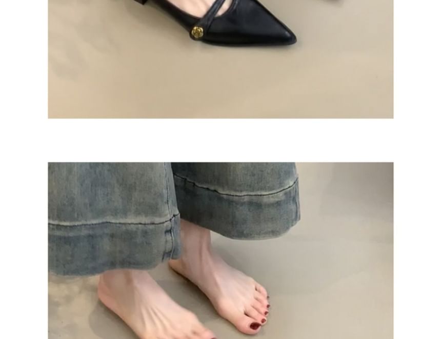 Heel Pumps Jane Pointed Mary Low