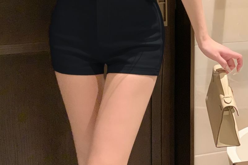 High Hot Waist Pants Plain