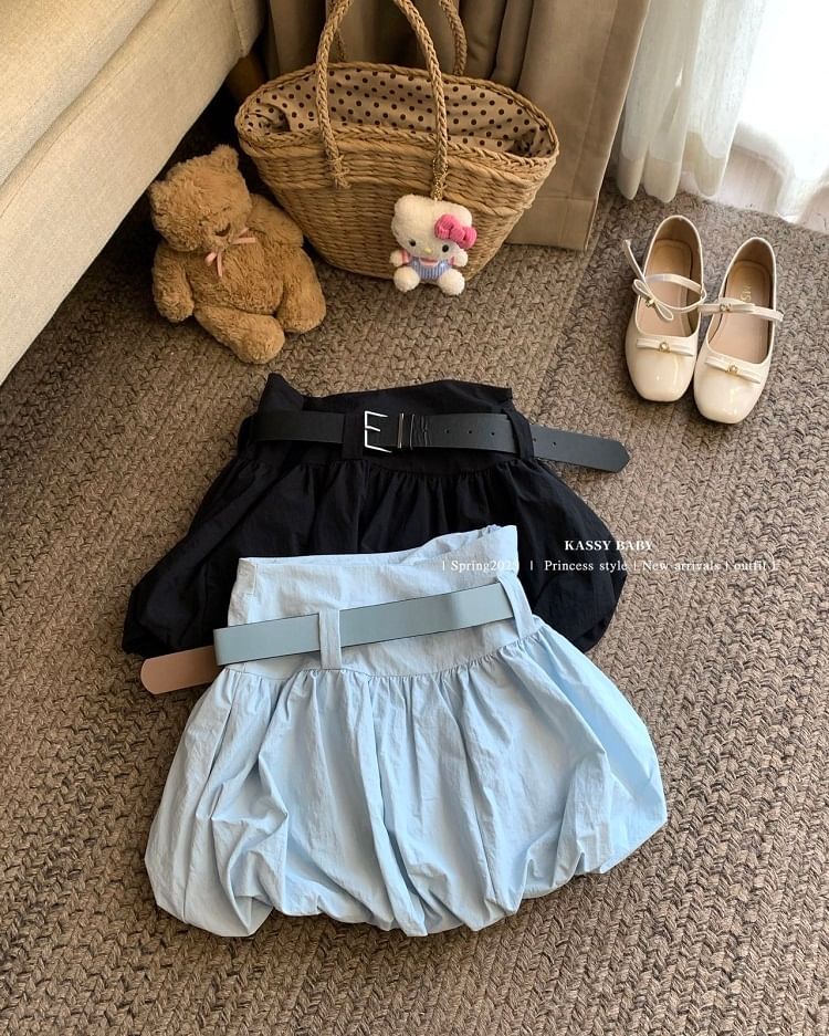 Skirt Belt Mini Waist High Set: Plain + Paperbag