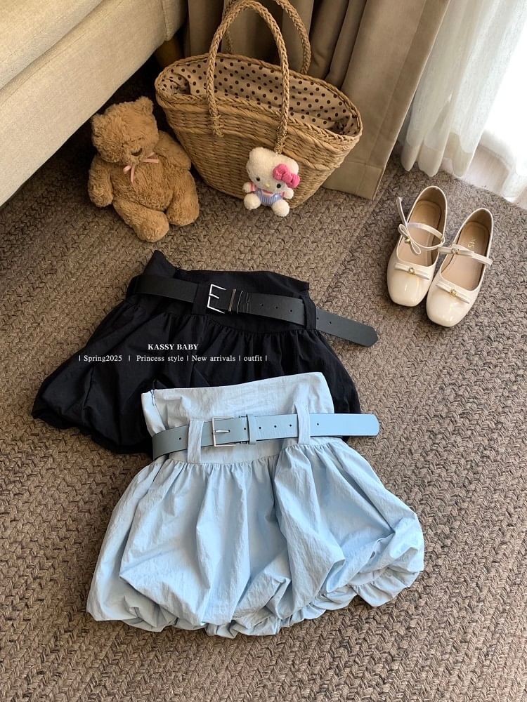 Skirt Belt Mini Waist High Set: Plain + Paperbag