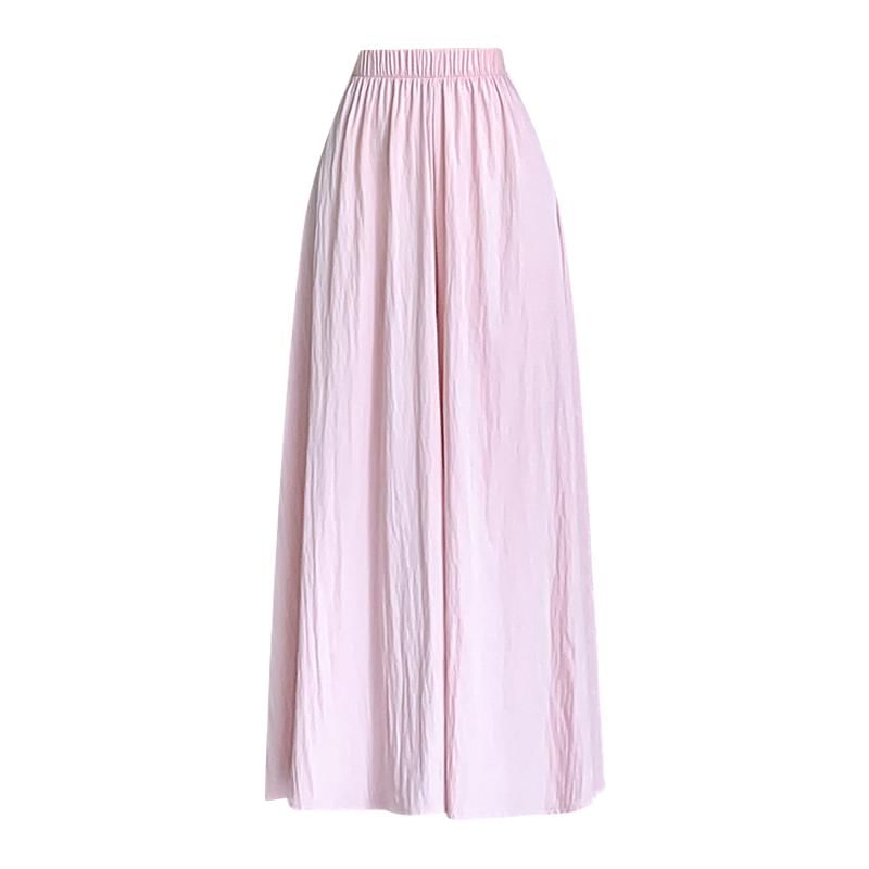 Cropped Waist Plain High Culottes