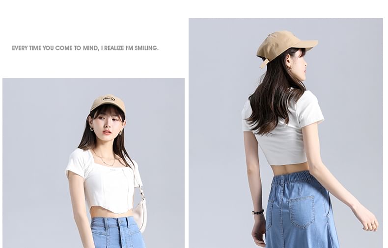 Midi Denim Waist Skirt High A-Line