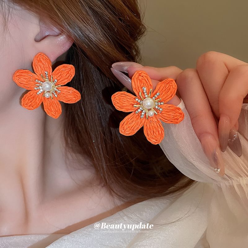 Tassel / Earring Alloy Hand Hamsa Droplet Chandelier