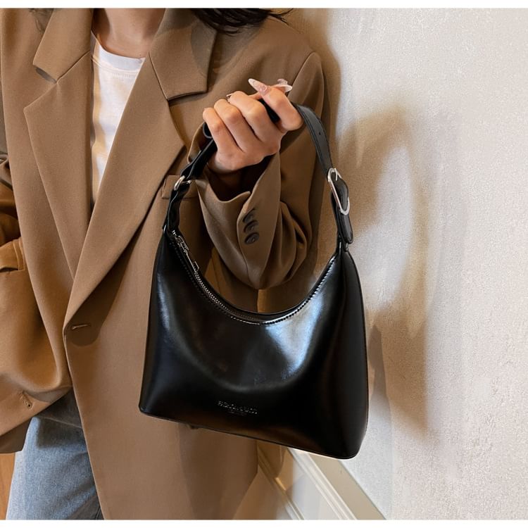 Faux Bag Lettering Shoulder Leather