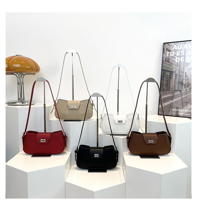 Faux Crossbody Leather Bag Flap