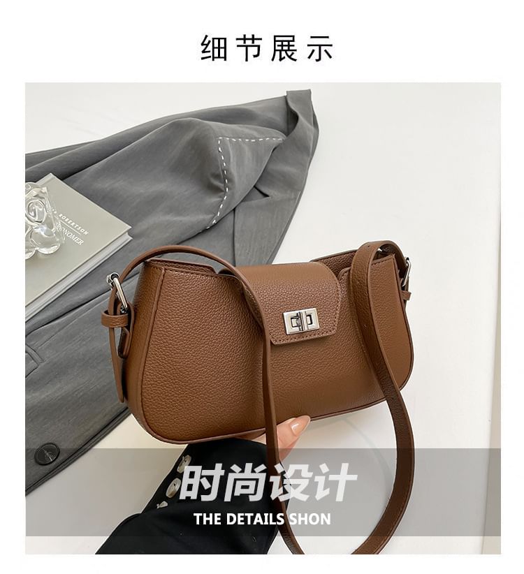 Faux Crossbody Leather Bag Flap