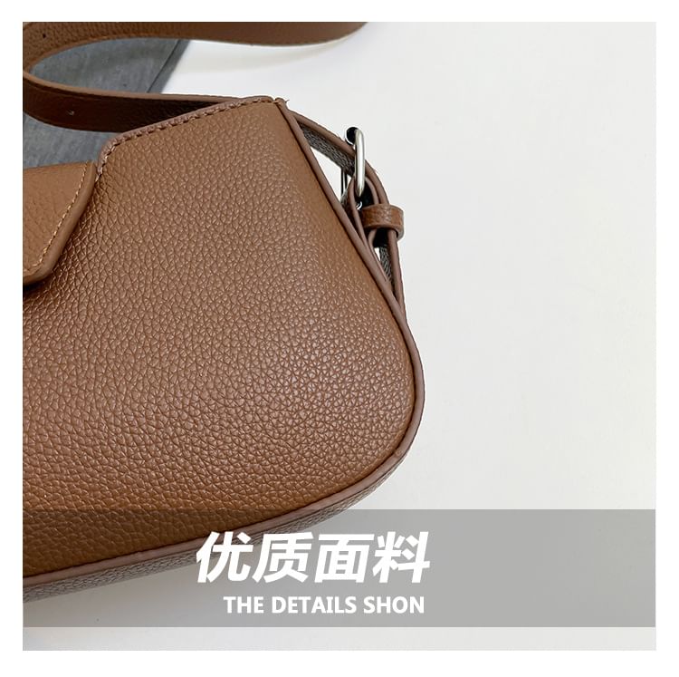 Faux Crossbody Leather Bag Flap