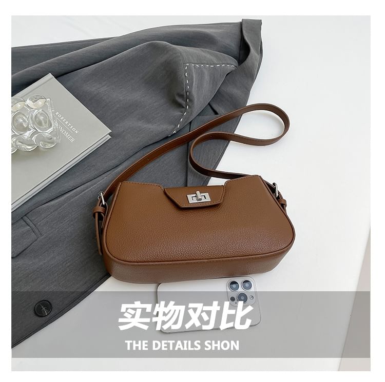 Faux Crossbody Leather Bag Flap