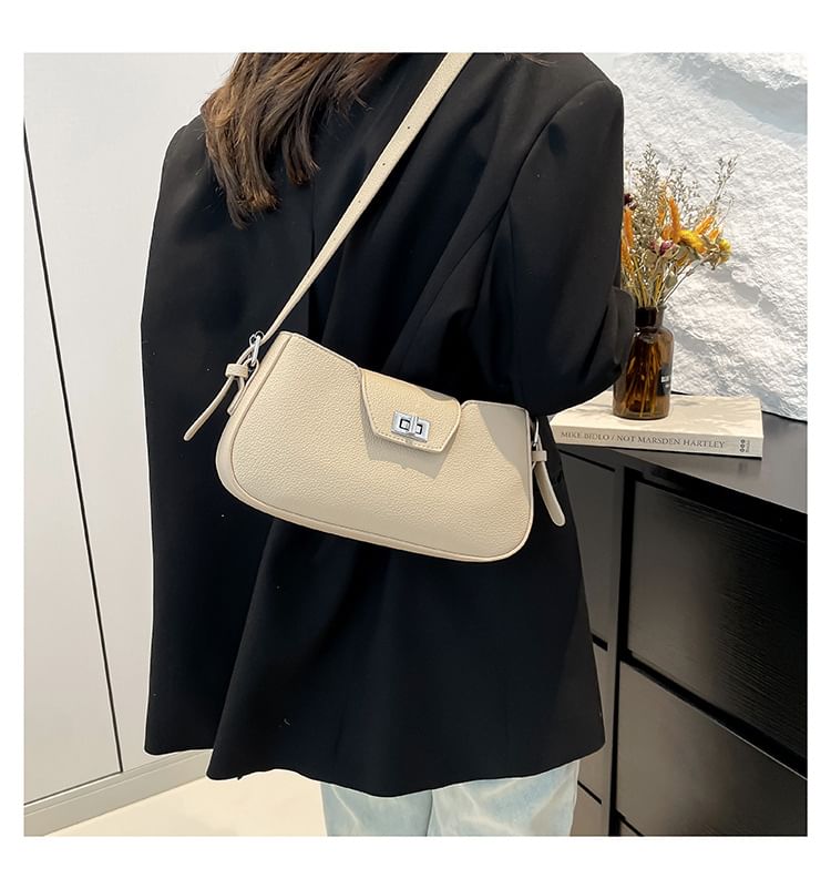 Faux Crossbody Leather Bag Flap