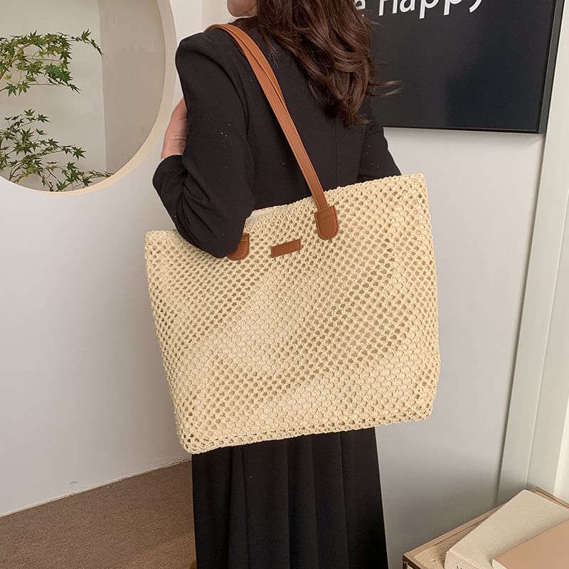 Tote Perforated Bag Straw
